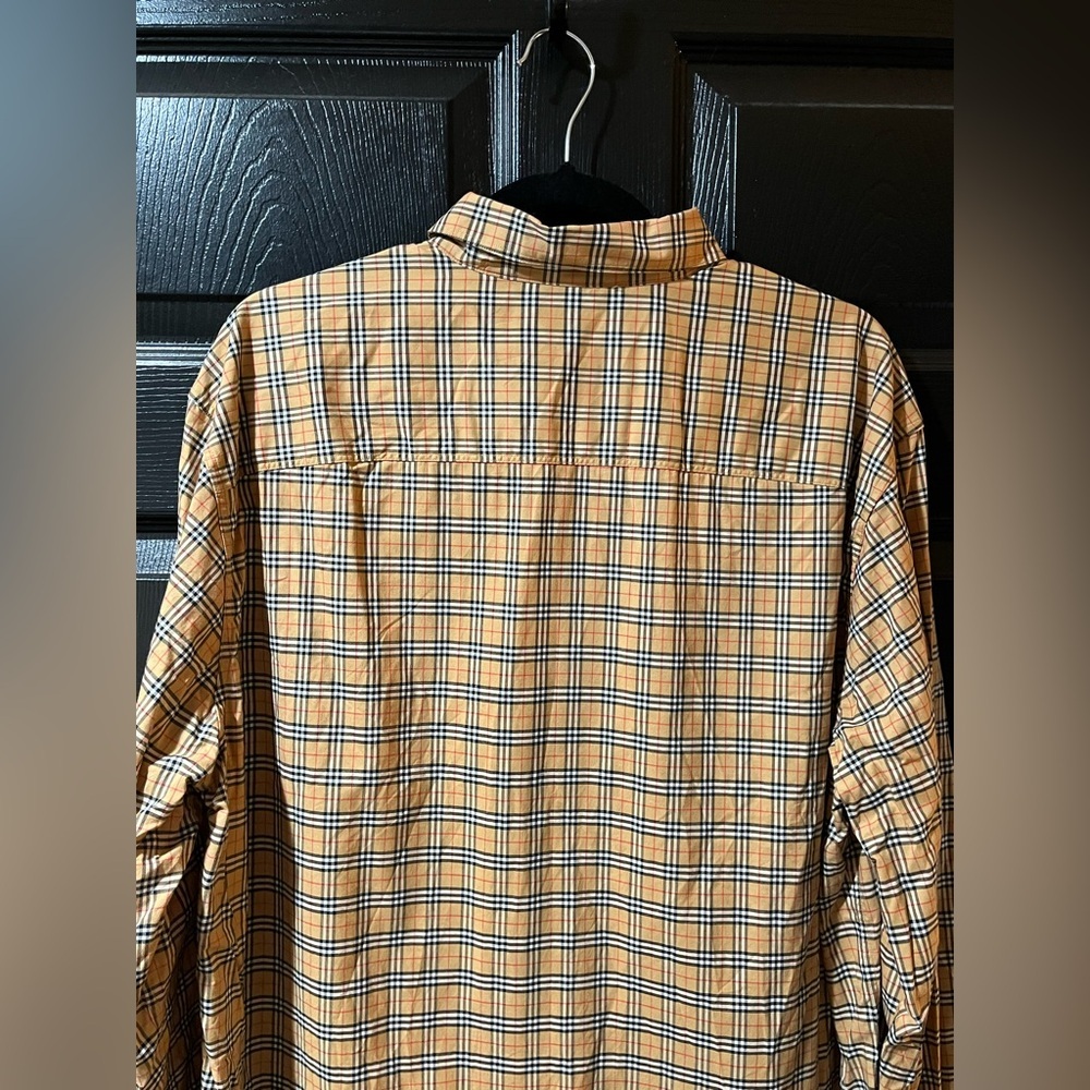 Genuine Burberry Cotton Check Button Down Shirt - Picture 8 of 12